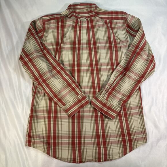 Filson Casual Button Down Shirt in Red and Cream Plaid - Picture 6 of 6